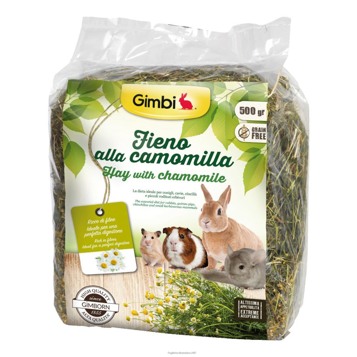Acquista Online gimborn gimbi fieno roditori camomilla 500gr e Cerca il miglior prezzo