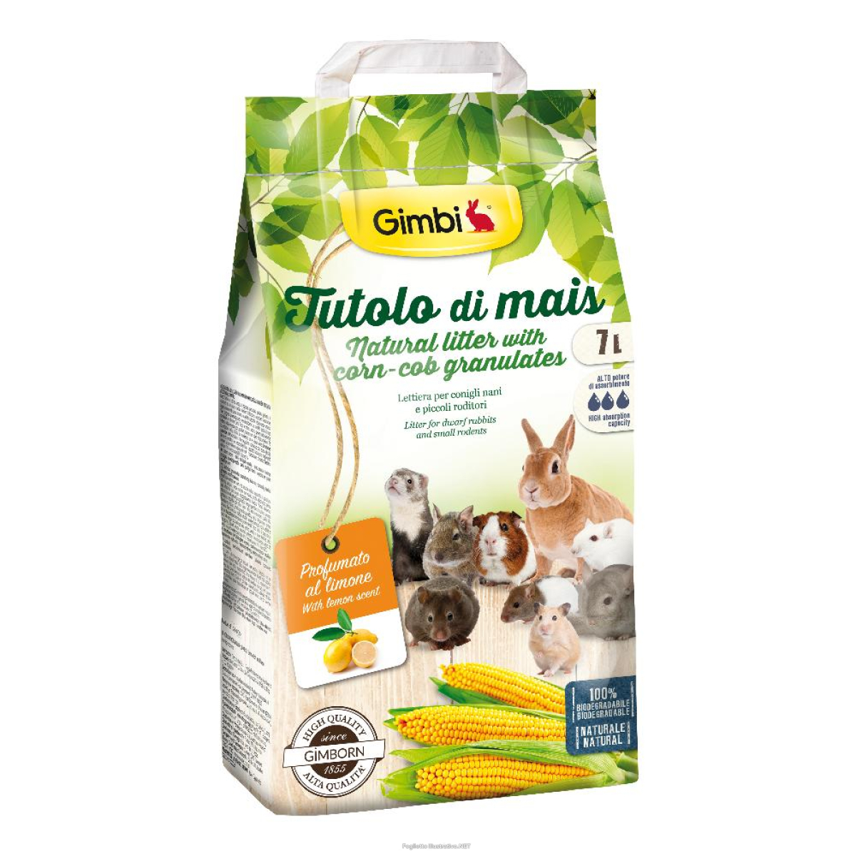 Acquista Online gimborn gimbi lettiera roditori tutolo mais limone 7lt e Cerca il miglior prezzo