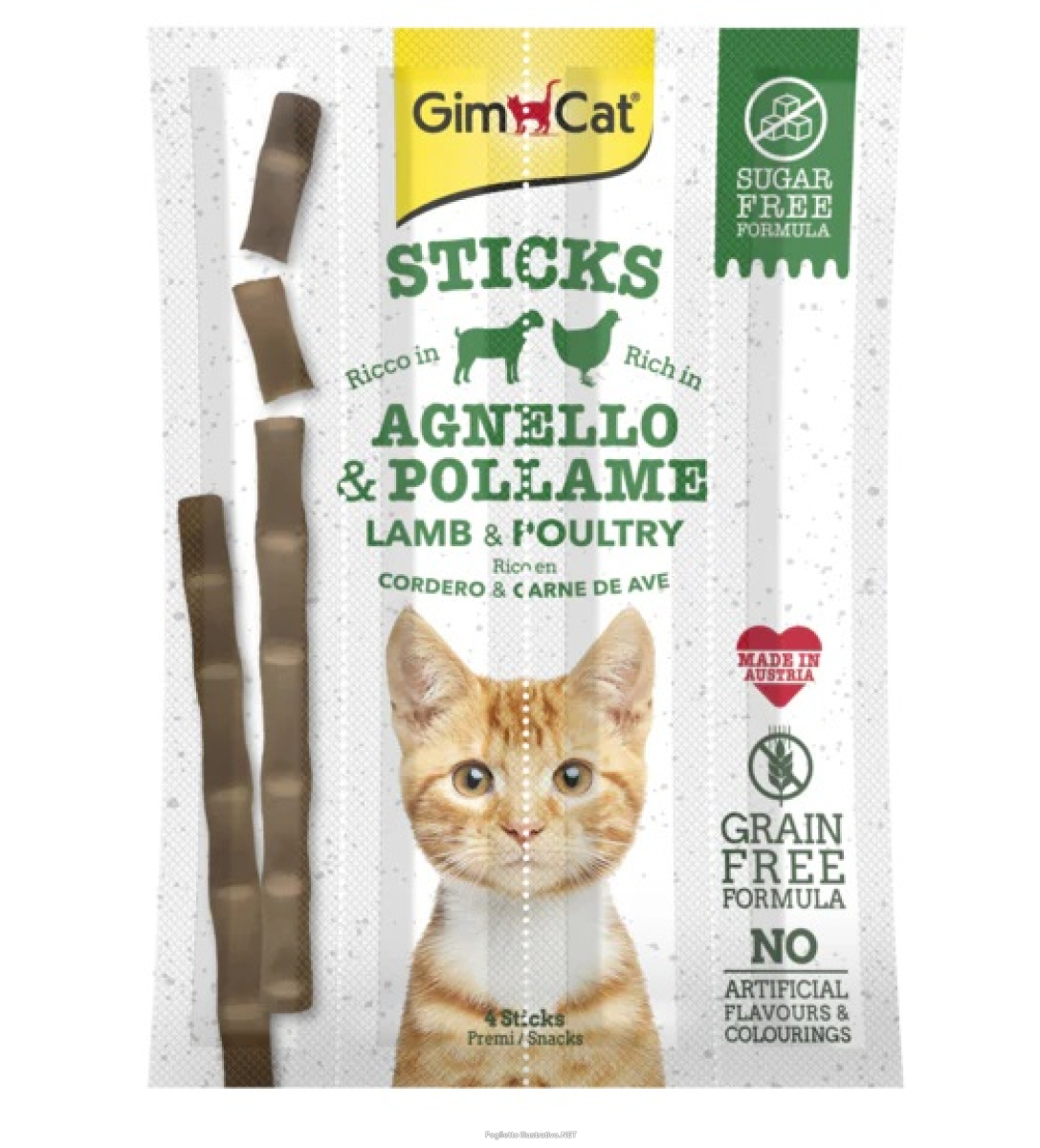 Acquista Online gimborn gimcat gatto snack grain free sticks agnello pollame 4pz 20gr e Cerca il miglior prezzo