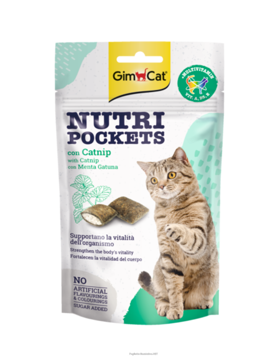 Acquista Online gimborn gimcat gatto snack nutri pockets multivitaminico menta 60gr e Cerca il miglior prezzo