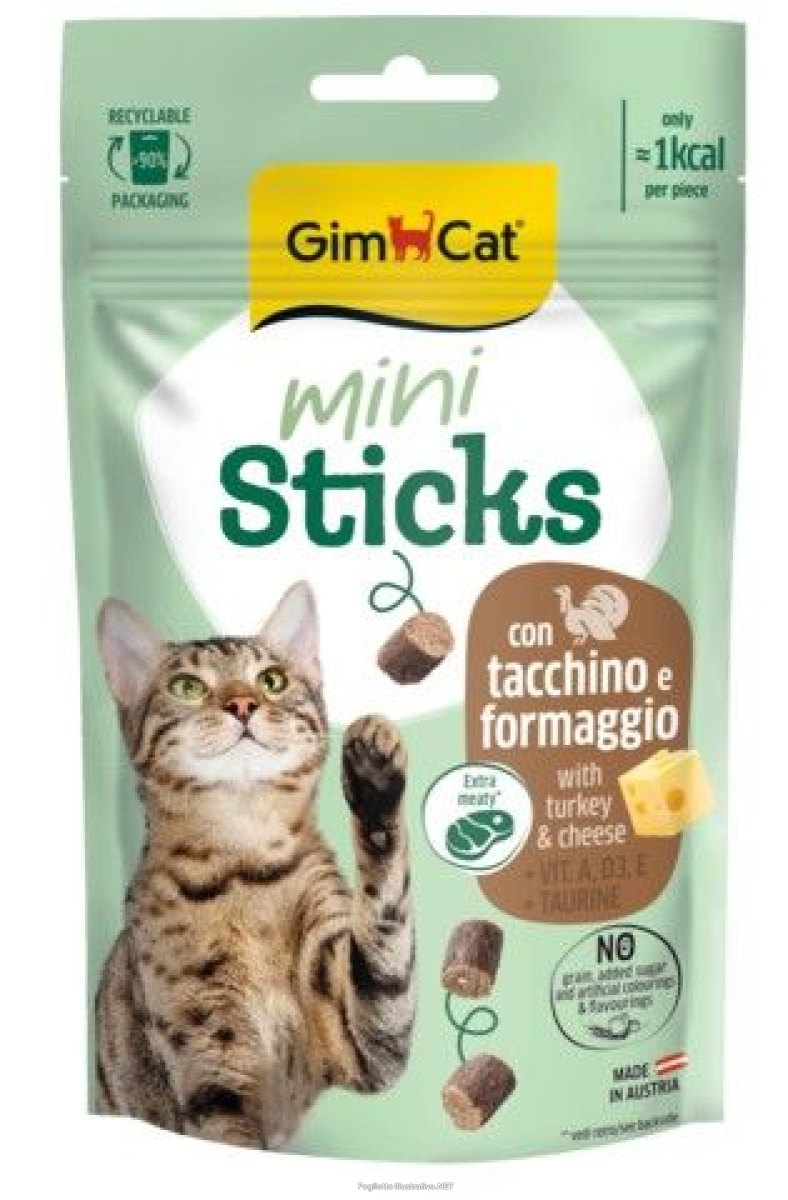 Acquista Online gimborn gimcat mini sticks tacchino formaggio 50gr e Cerca il miglior prezzo