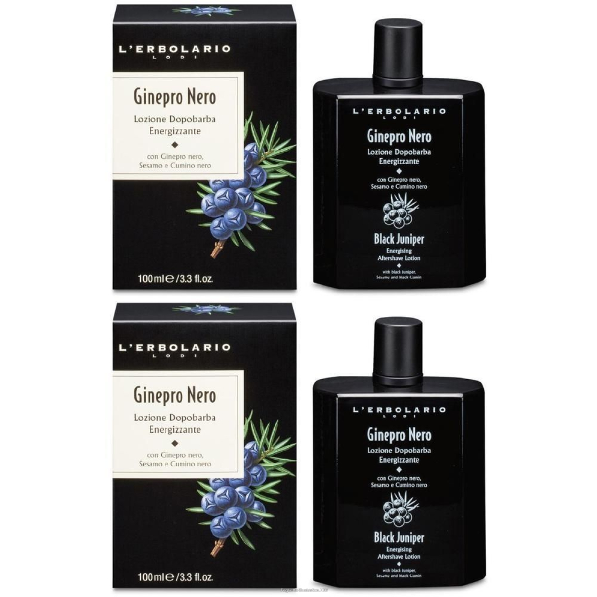 Acquista Online ginepro nero lozione dopobarba energizzante 100 ml 2x100 ml e Cerca il miglior prezzo