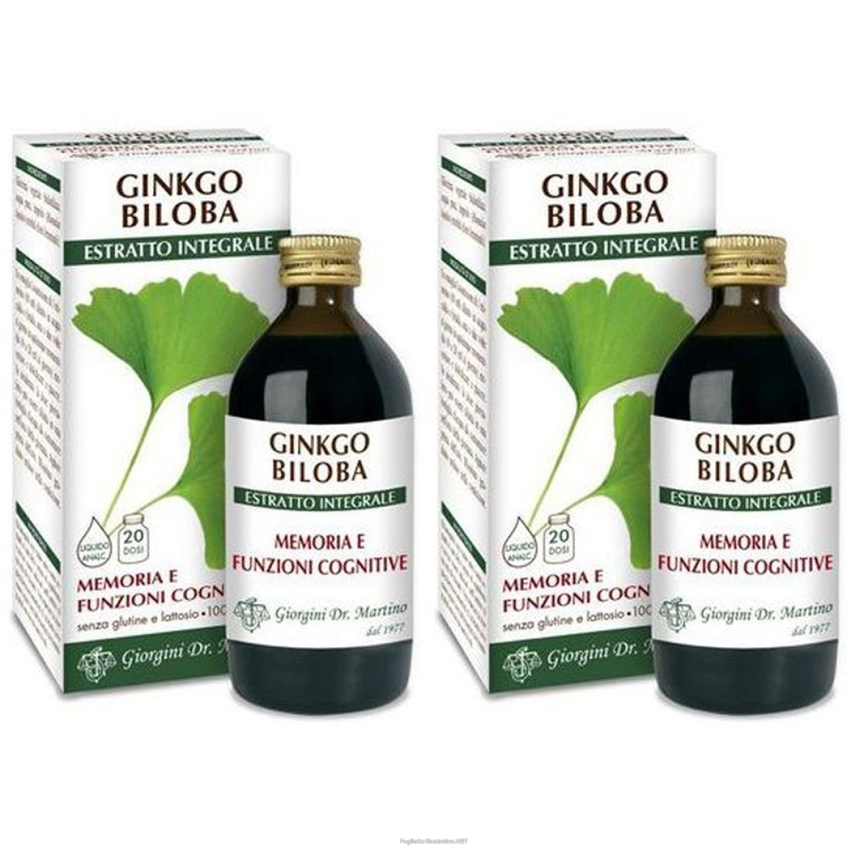 Acquista Online ginkgo biloba estratto integrale 200 ml 2x200 ml soluzione orale e Cerca il miglior prezzo