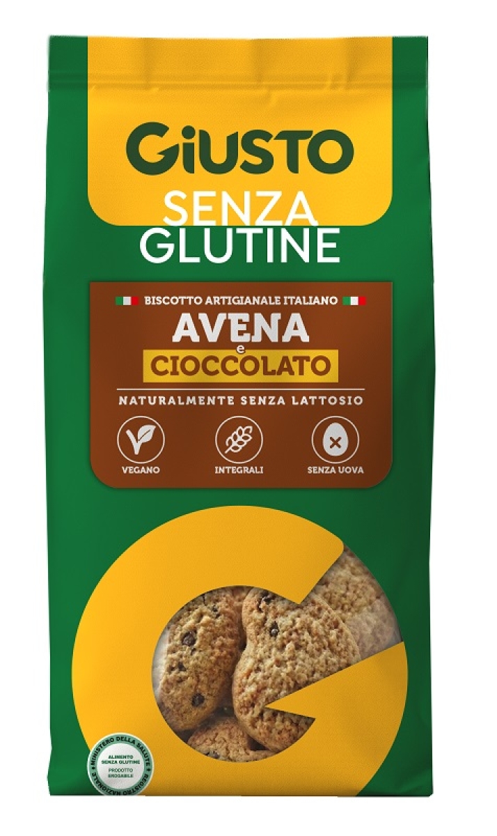 Acquista Online Giusto senza glutine biscotti avena e cioccolato 200 g senza uova e Cerca il miglior prezzo