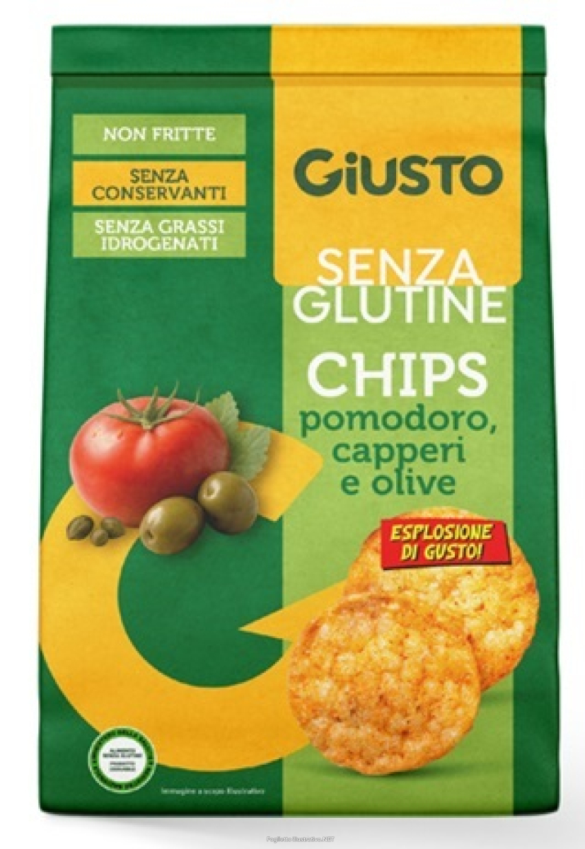 Acquista Online giusto senza glutine chips pomodoro capperi e olive 40 g e Cerca il miglior prezzo