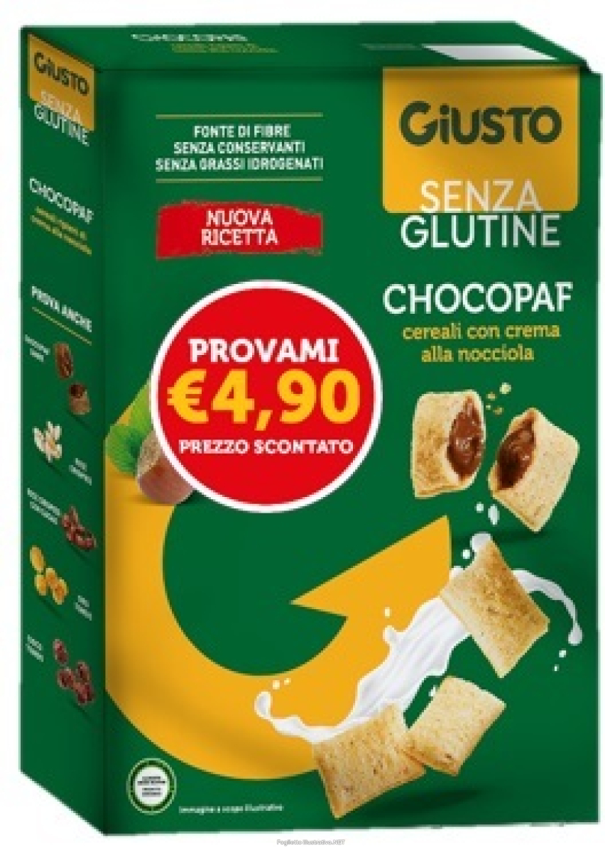 Acquista Online giusto senza glutine chocopaf 250 g taglio prezzo 4,90 euro e Cerca il miglior prezzo