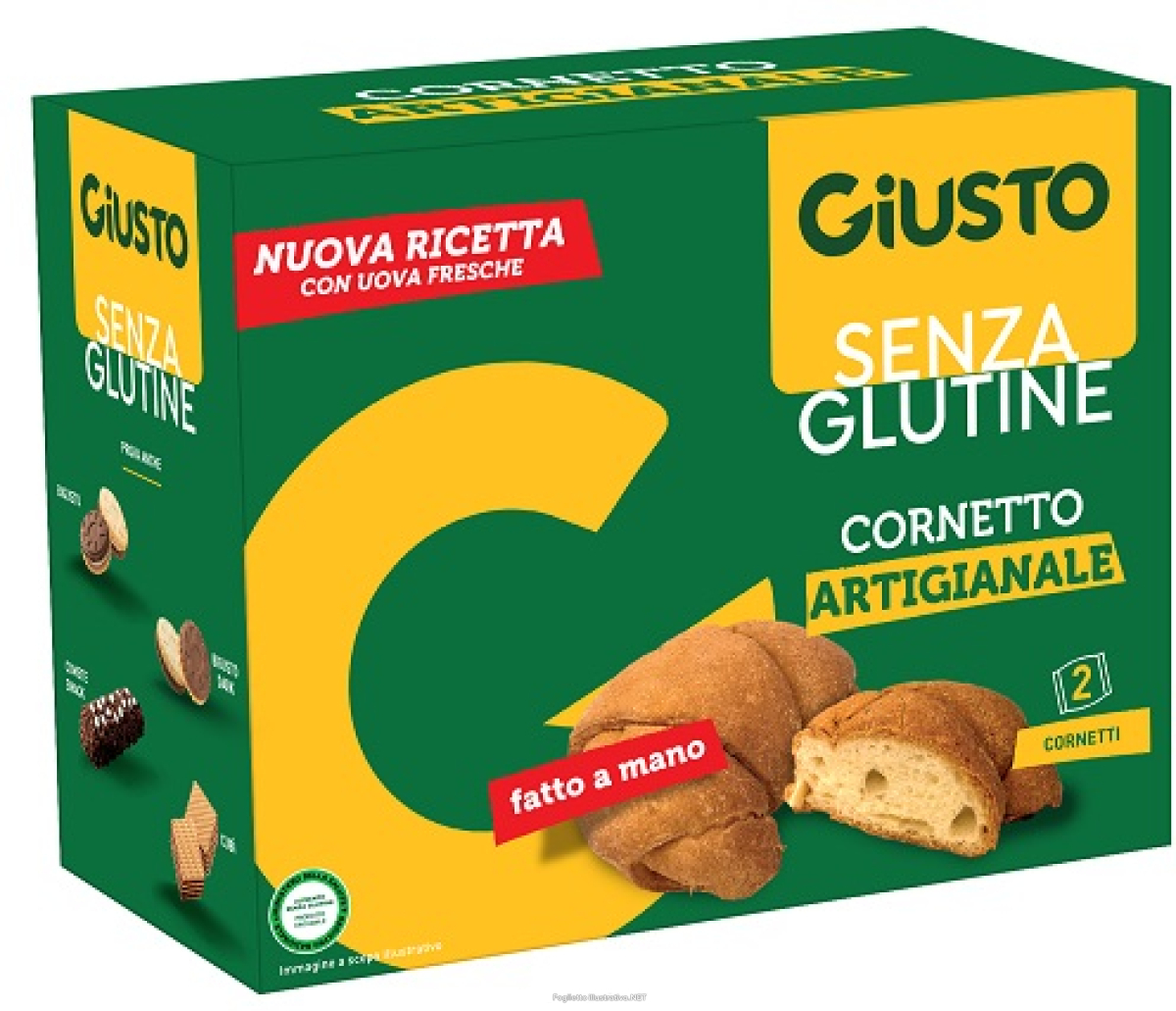 Acquista Online giusto senza glutine cornetto artigianale fatto a mano 2 pezzi 160 grammi e Cerca il miglior prezzo