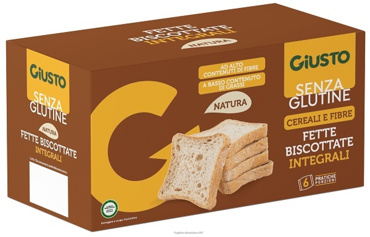 Acquista Online giusto senza glutine fette biscottate integrali 6 porzioni da 25 g e Cerca il miglior prezzo