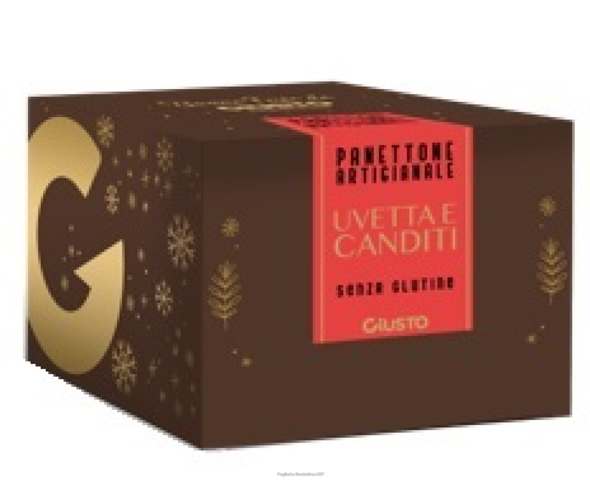 Acquista Online giusto senza glutine panettone artigianale con uvetta e canditi di arancia 600 g e Cerca il miglior prezzo
