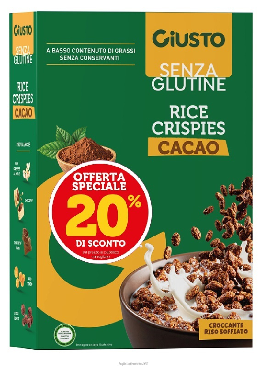 Acquista Online giusto senza glutine rice crispies cacao 200 g e Cerca il miglior prezzo