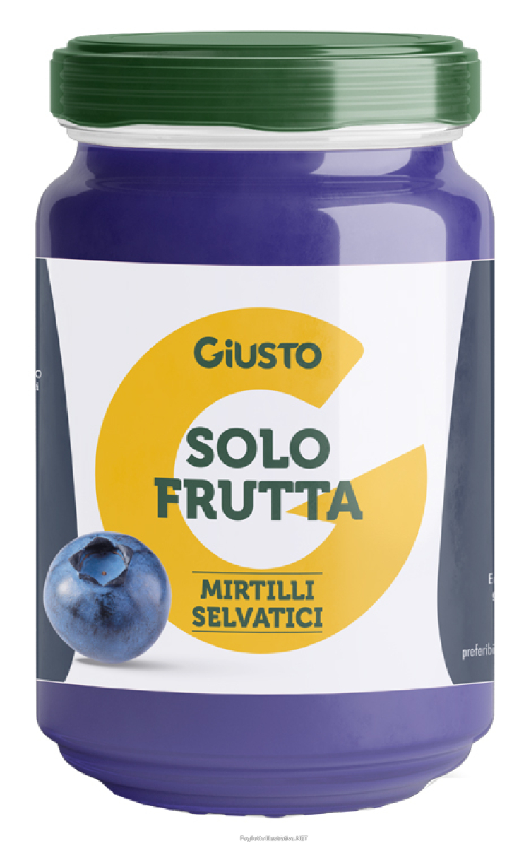 Acquista Online giusto solo frutta confettura mirtilli selvatici 220 g e Cerca il miglior prezzo