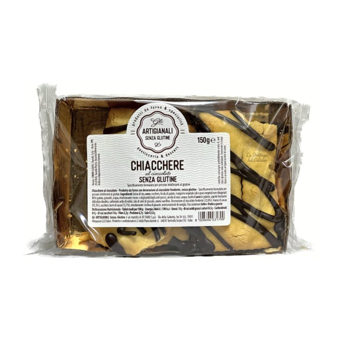 Acquista Online gli artigianali chiacchiere al cioccolato 150 g e Cerca il miglior prezzo