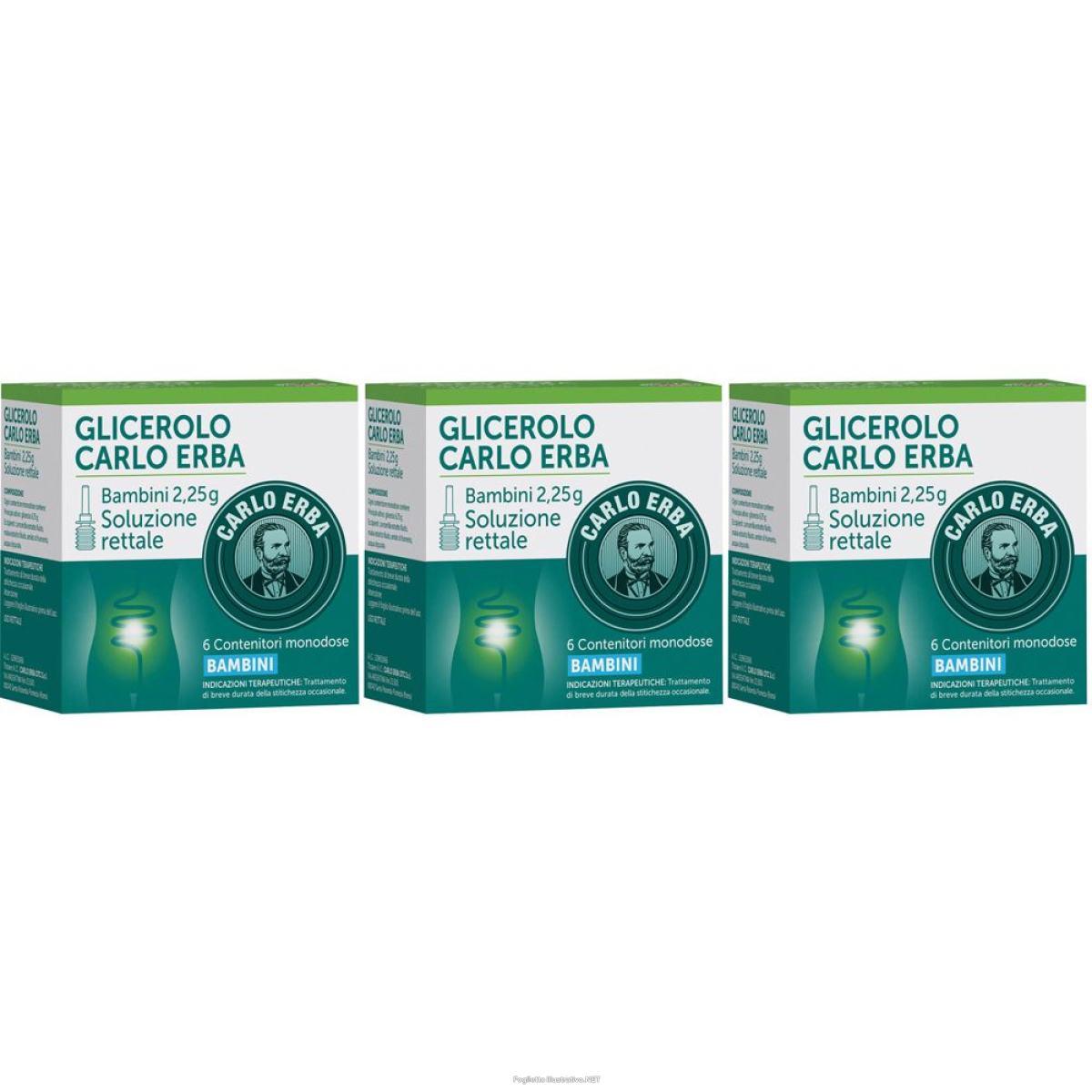 Acquista Online glicerolo carlo erba bambini 2,25 g soluzione rettale set da 3 3x6 ml e Cerca il miglior prezzo