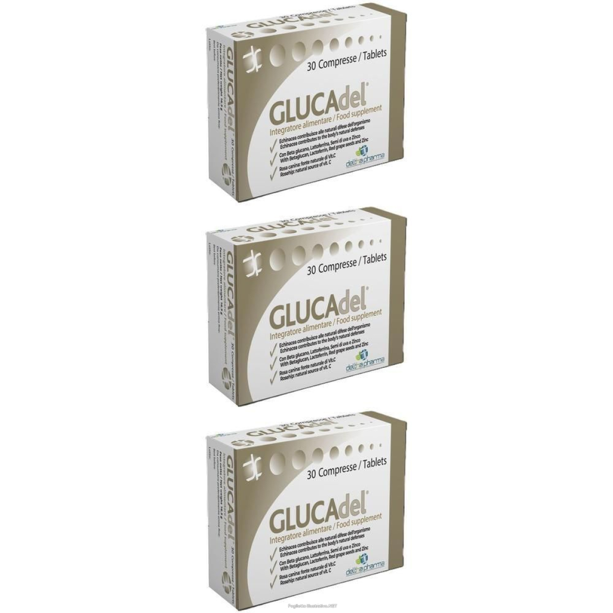 Acquista Online glucadel 30 compresse per favorire le naturali difese immunitarie 3x30 e Cerca il miglior prezzo