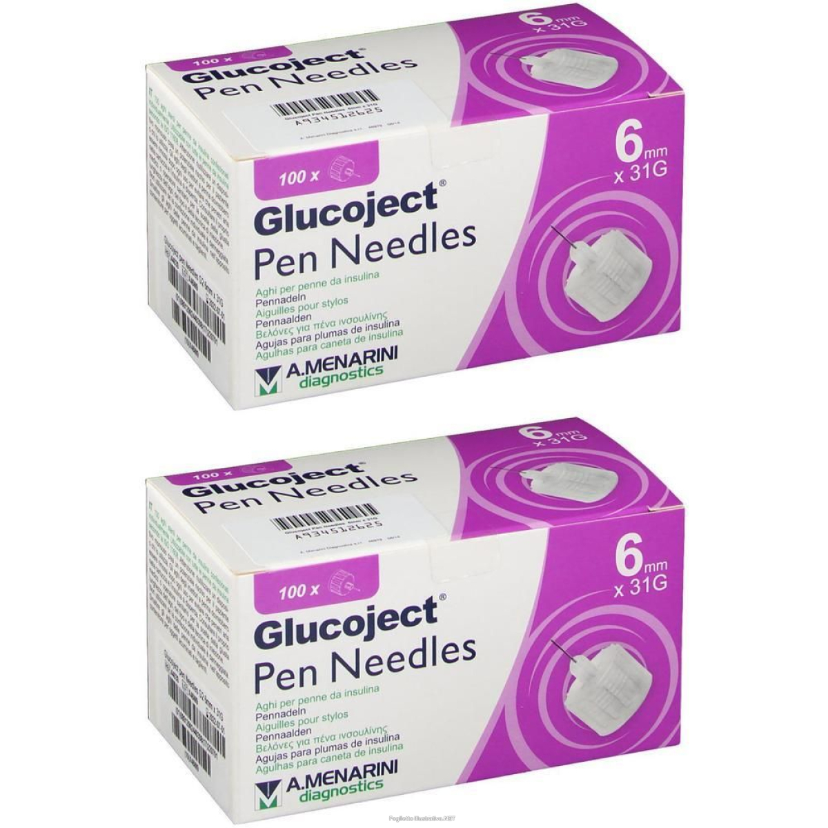 Acquista Online glucoject® pen needles 31g 6mm 2x100 pz ago per iniezione e Cerca il miglior prezzo