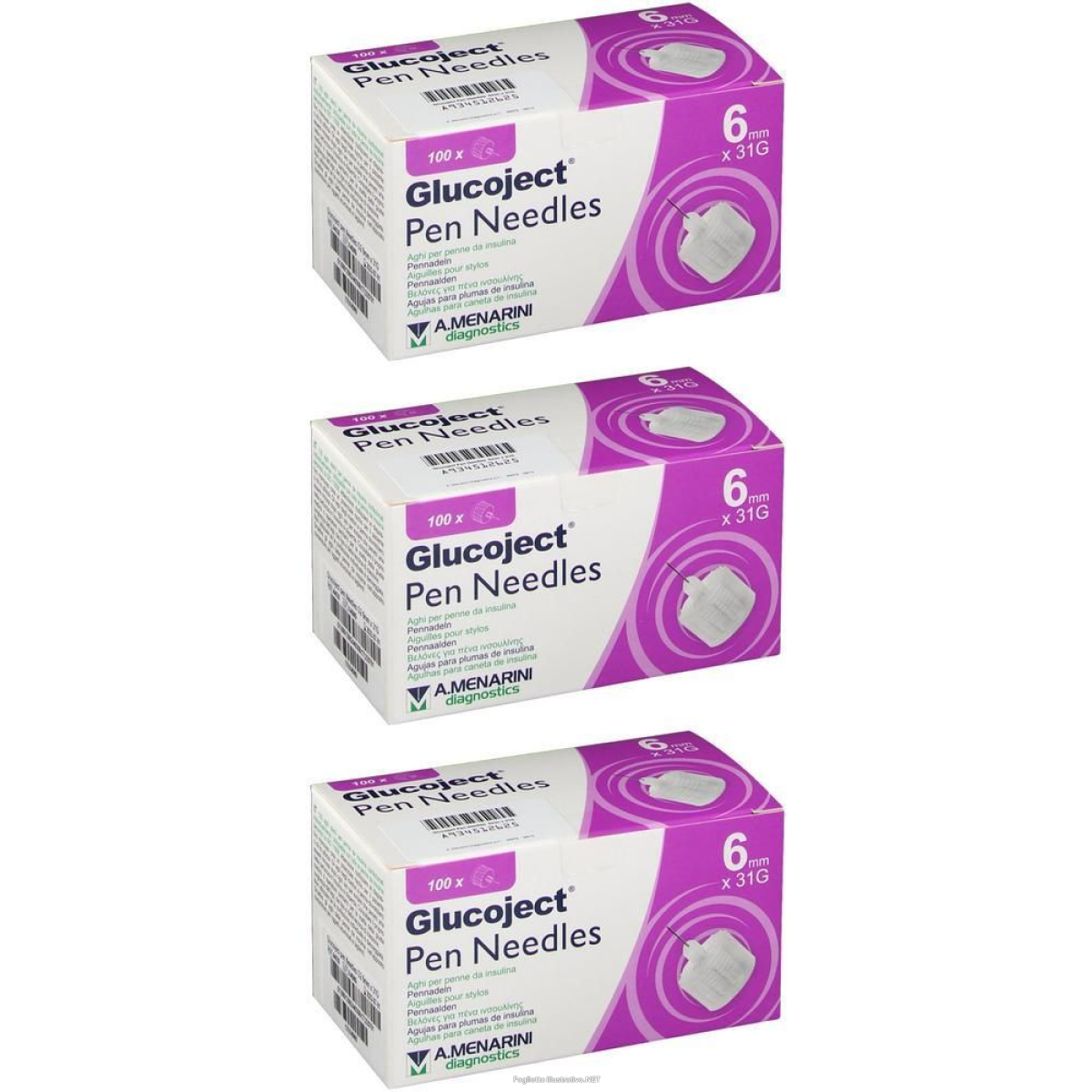 Acquista Online glucoject® pen needles 31g 6mm 3x100 pz ago per iniezione e Cerca il miglior prezzo