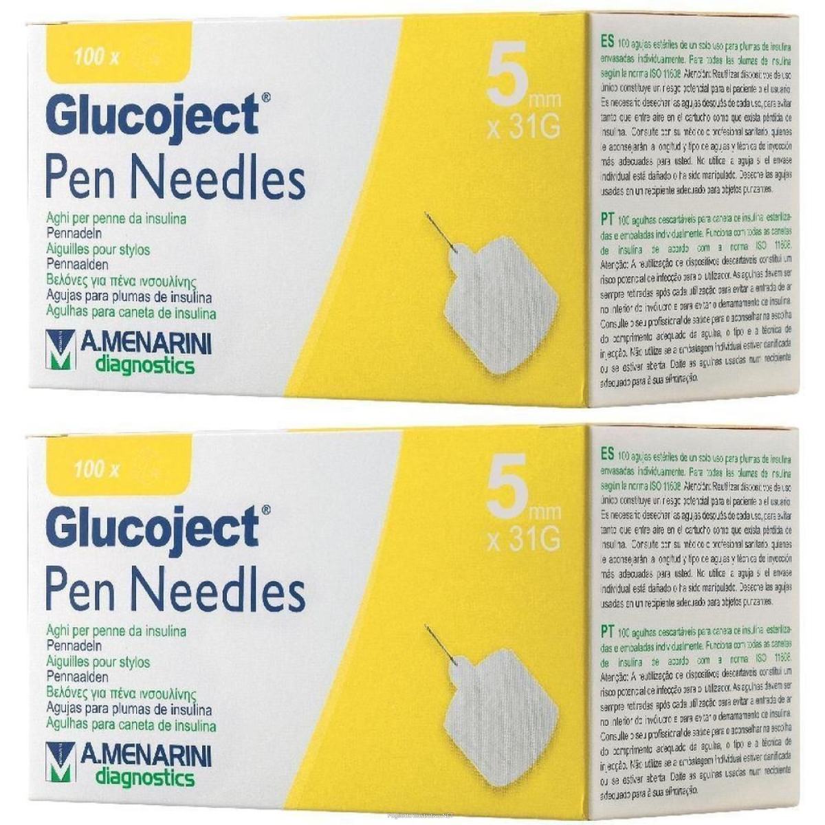 Acquista Online glucoject® pen needles g31 5mm 2x100 pz ago per iniezione e Cerca il miglior prezzo