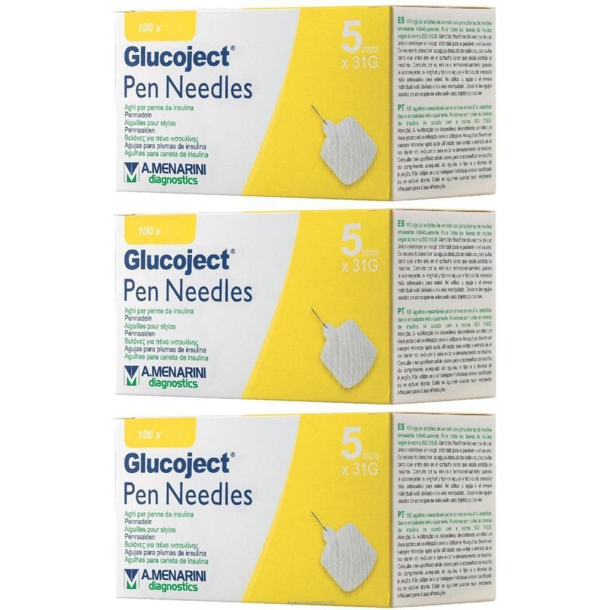 Acquista Online glucoject® pen needles g31 5mm 3x100 pz ago per iniezione e Cerca il miglior prezzo