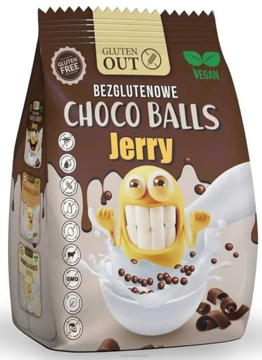 Acquista Online gluten out choco balls jerry palline di cereali al cacao senza glutine 375 grammi e Cerca il miglior prezzo