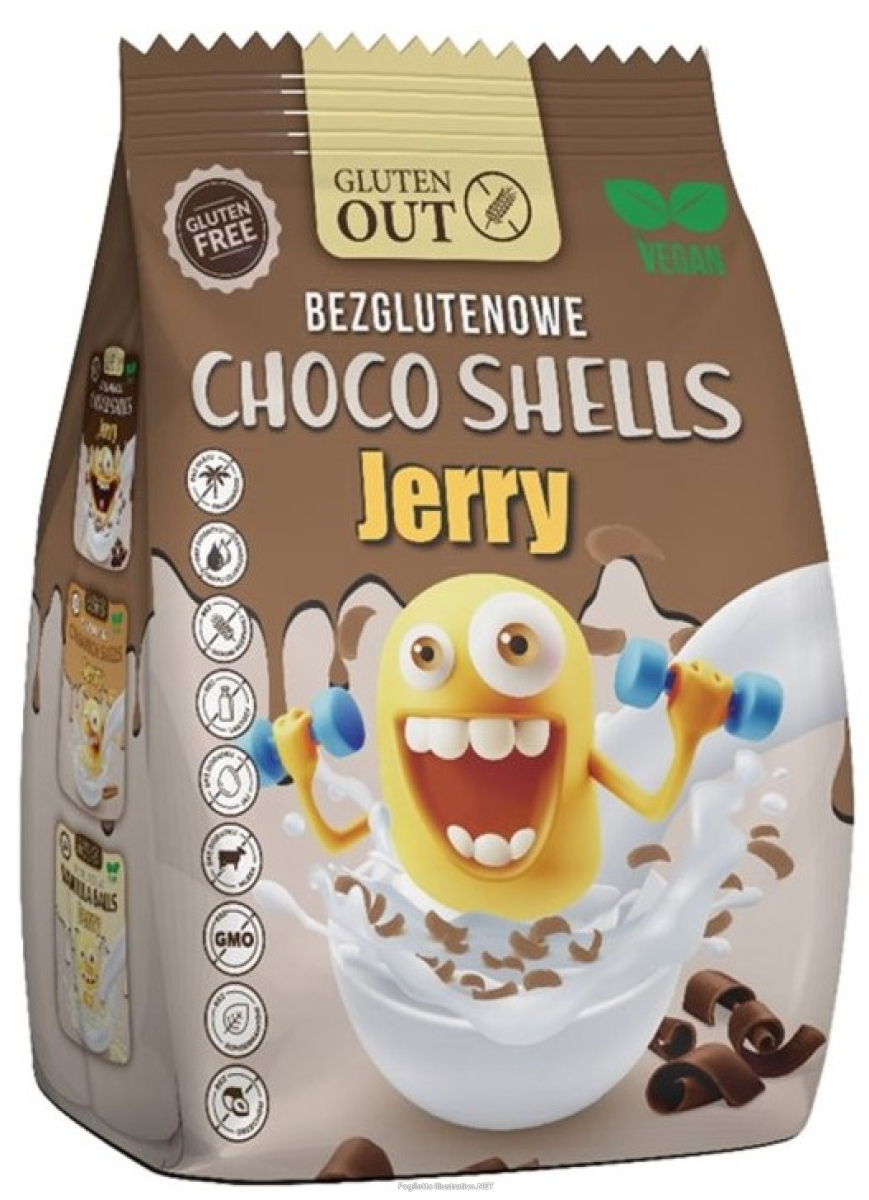 Acquista Online gluten out choco shells jerry cereali al cioccolato senza glutine 375 grammi e Cerca il miglior prezzo