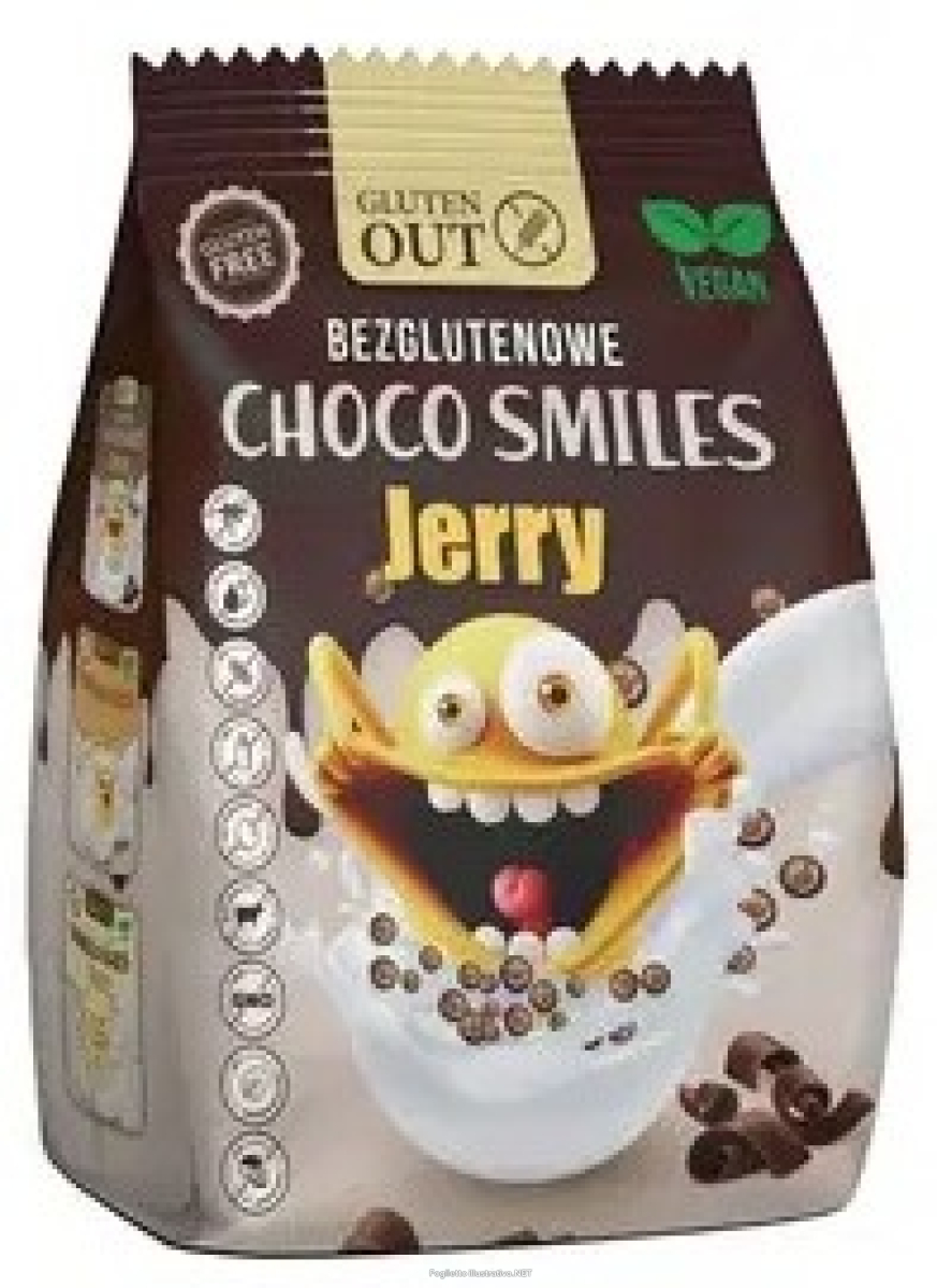 Acquista Online gluten out choco smiles jerry cereali al cioccolato senza glutine 375 grammi e Cerca il miglior prezzo