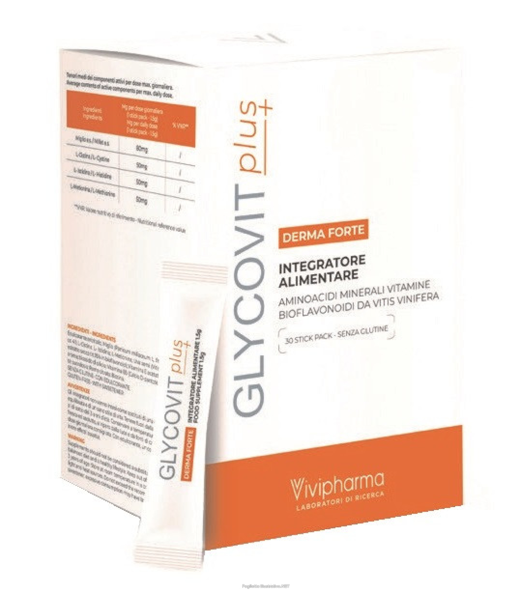 Acquista Online glycovit plus derma forte integratore per il benessere di pelle capelli e unghie 30 stick pack orosolubili e Cerca il miglior prezzo