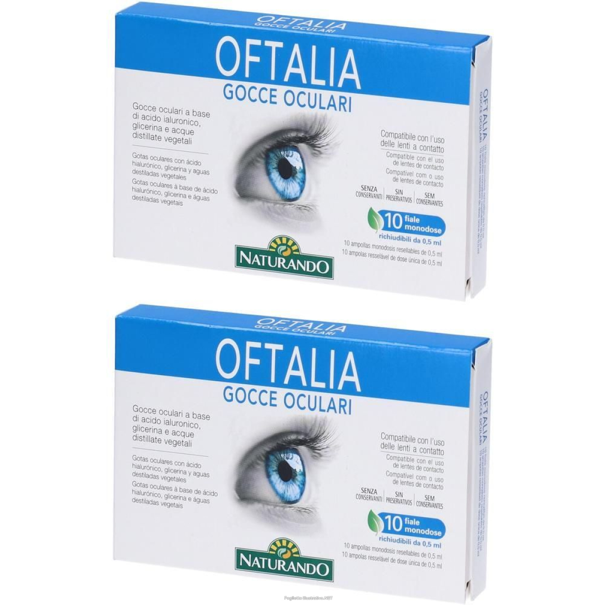 Acquista Online gocce oculari monodose oftalia 2 strip da 5 fiale 0,5 ml 2x10x0,5 m e Cerca il miglior prezzo