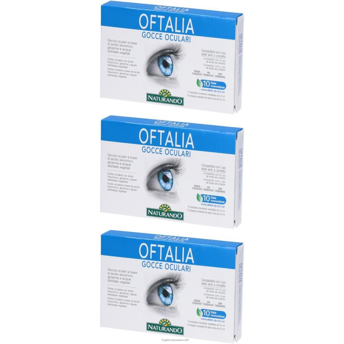 Acquista Online gocce oculari monodose oftalia 2 strip da 5 fiale 0,5 ml 3x10x0,5 m e Cerca il miglior prezzo