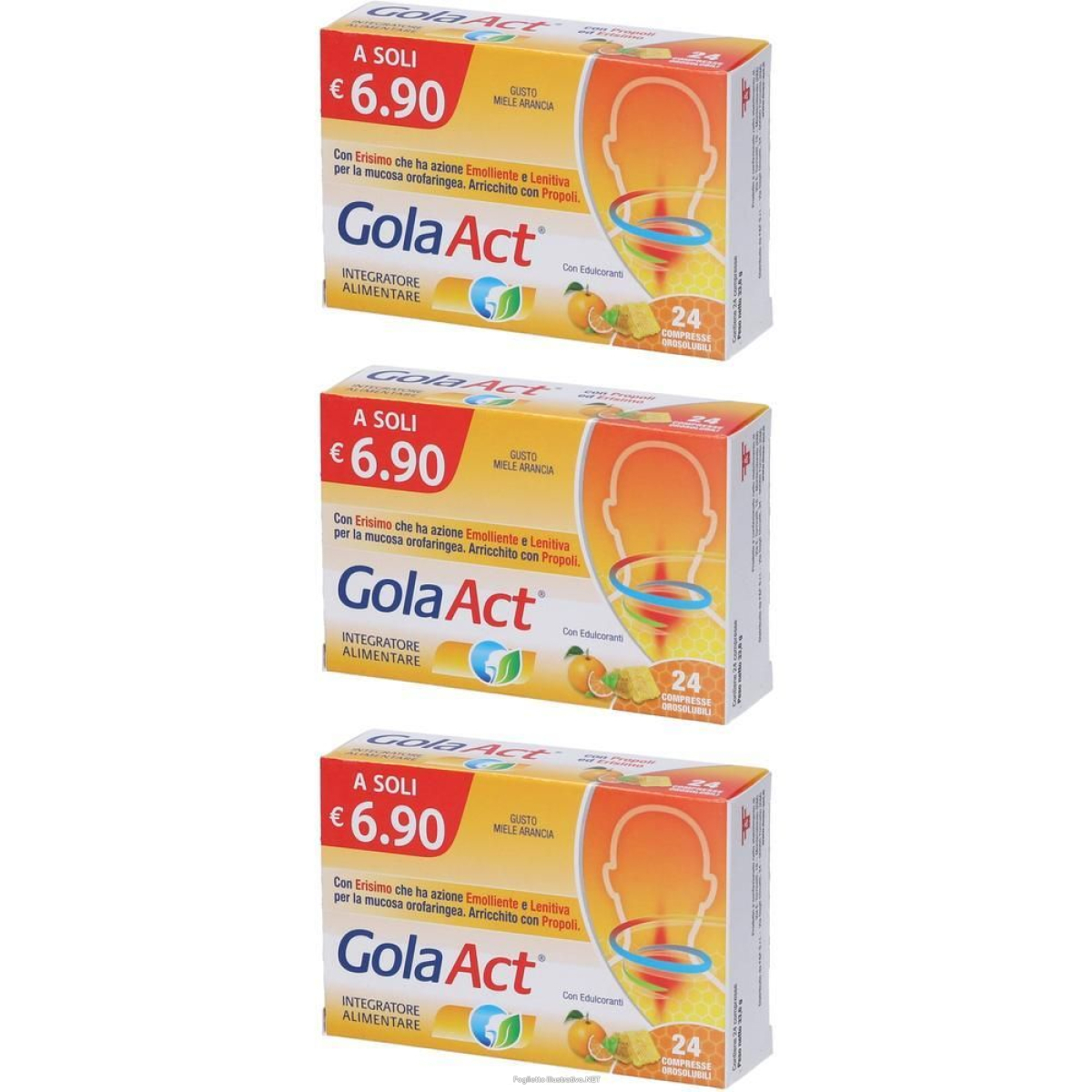 Acquista Online gola act miele arancia 24 compresse orosolubili 3x24 pz e Cerca il miglior prezzo