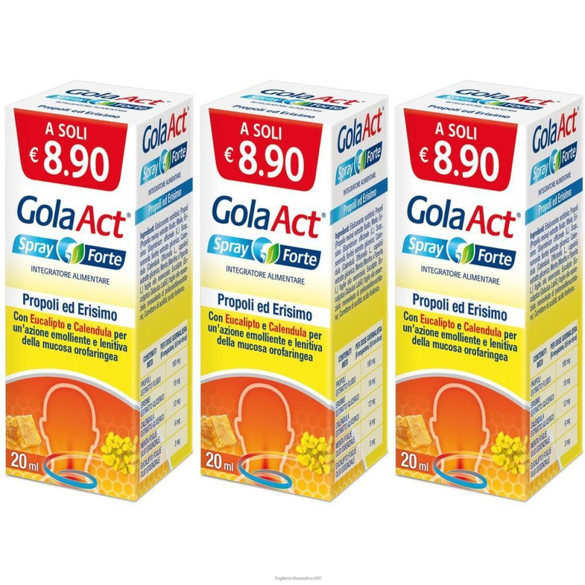 Acquista Online gola act spray forte 20 ml 3x20 ml orale e Cerca il miglior prezzo
