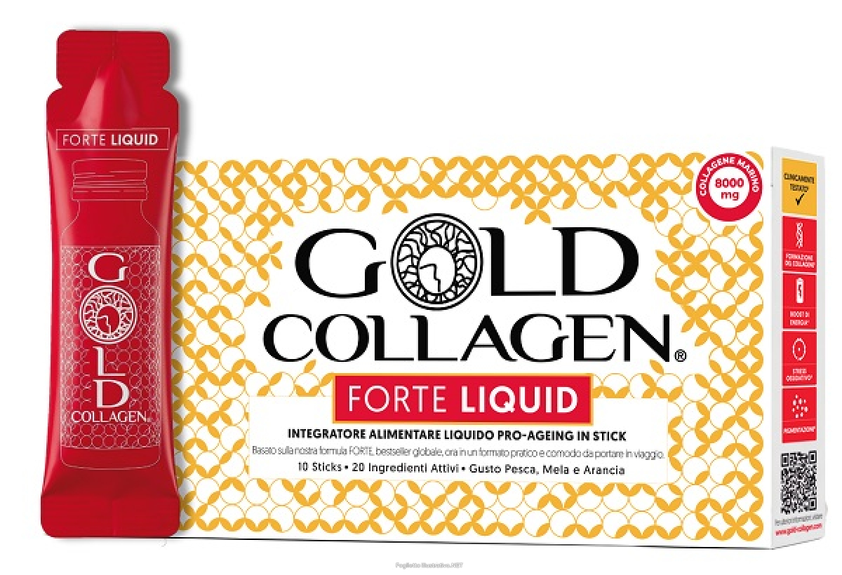 Acquista Online gold collagen forte liquid - integratore alimentare a base di collagene per pelle - 10 stick e Cerca il miglior prezzo