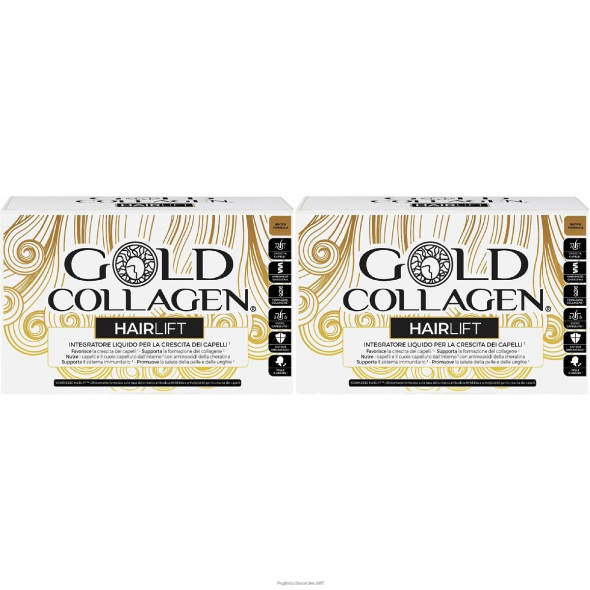 Acquista Online gold collagen® hairlift set da 2 2x500 ml soluzione orale e Cerca il miglior prezzo