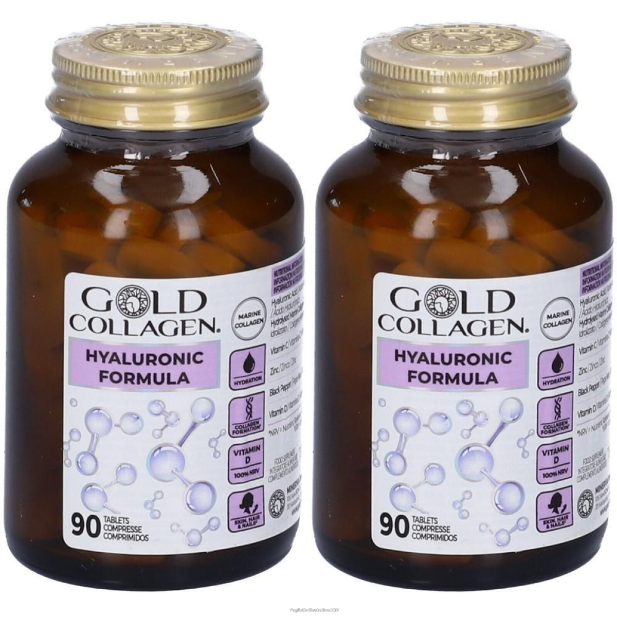 Acquista Online gold collagen hyaluronic compresse 2x78,3 g soluzione orale e Cerca il miglior prezzo