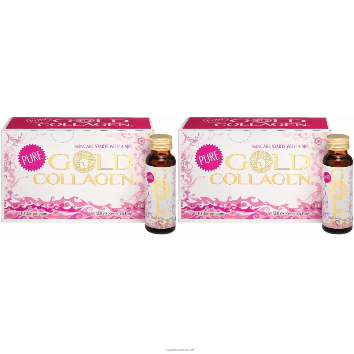 Acquista Online gold® collagen pure 50 ml set da 2 2x10 pz fiale e Cerca il miglior prezzo