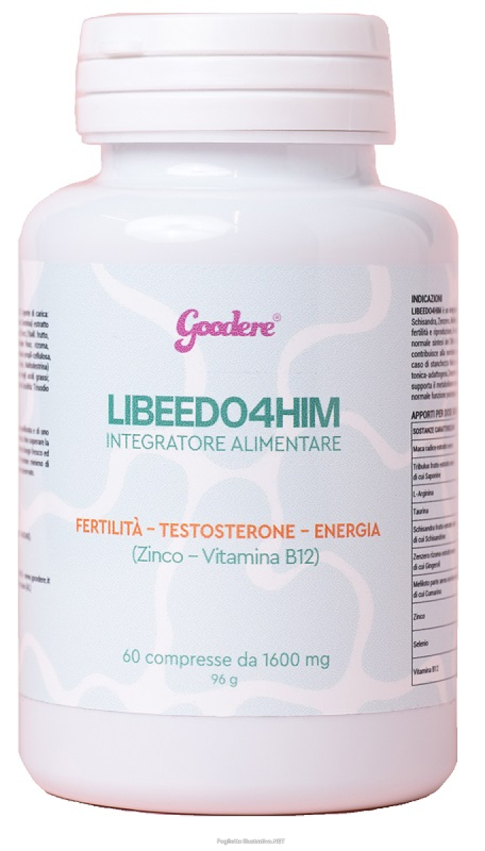 Acquista Online goodere libeedo 4 him 96 g – integratore uomo per energia, vitalità e testosterone 60 compresse e Cerca il miglior prezzo