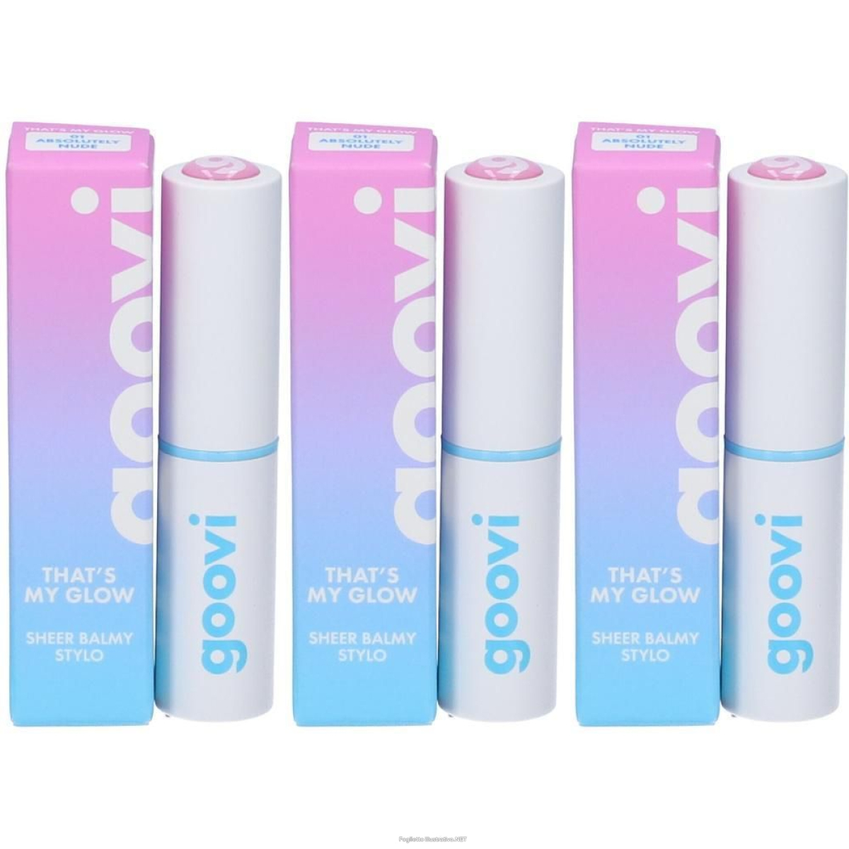 Acquista Online goovi balsamo labbra colorato tonalità 01 absolutely nude 3x1 st e Cerca il miglior prezzo