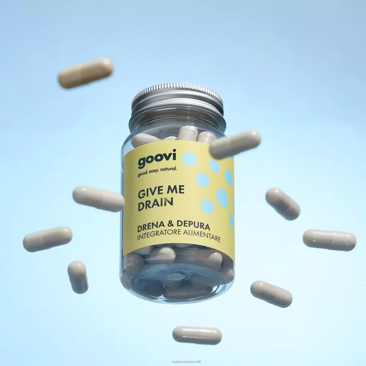 Acquista Online goovi give me drain 60 capsule vegetali senza glutine naturalmente privo di lattosio e Cerca il miglior prezzo