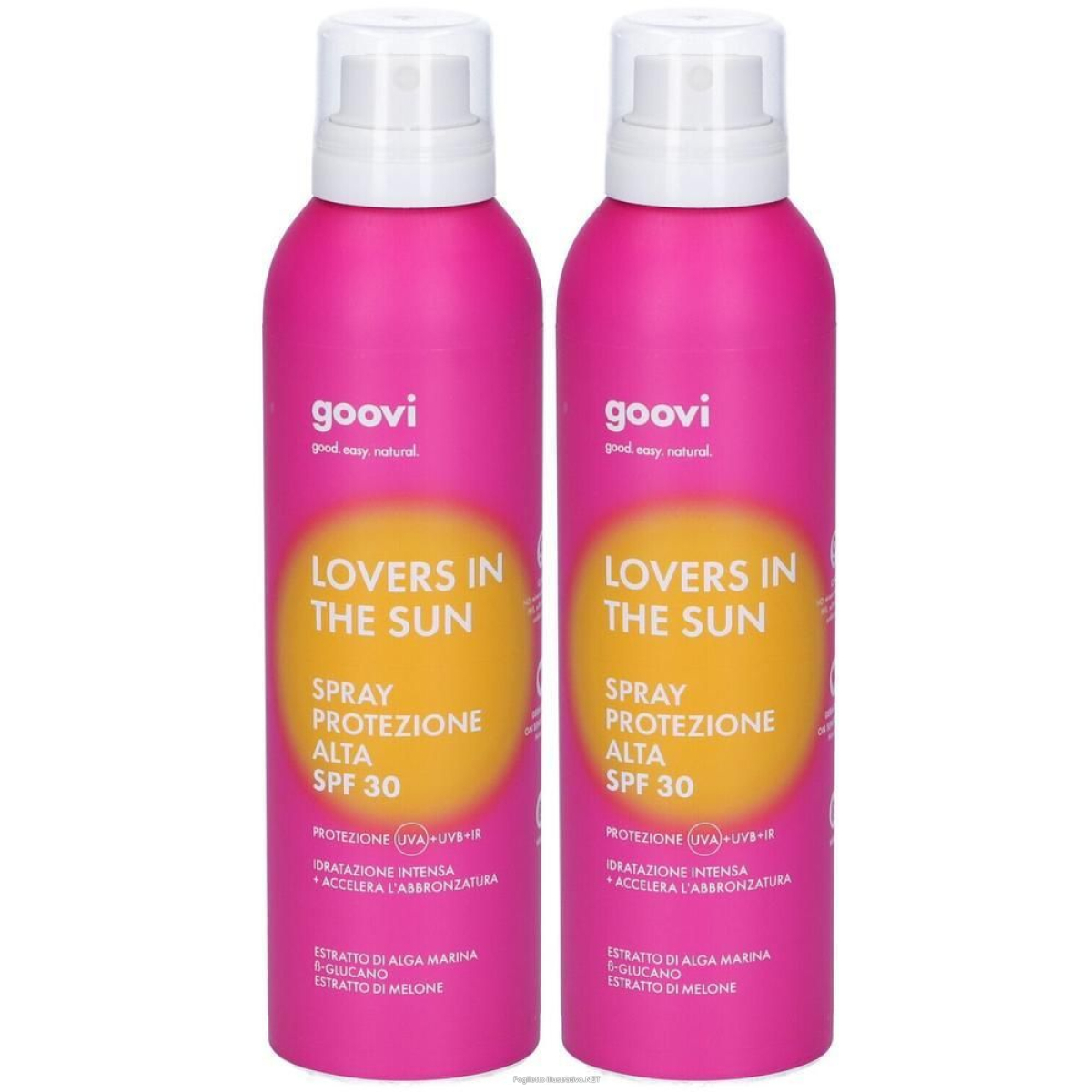 Acquista Online goovi lovers in the sun spray solare corpo protezione alta spf30 2x200 e Cerca il miglior prezzo