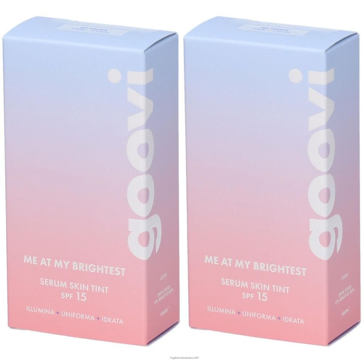 Acquista Online goovi me at my brightest siero skin tint spf15 tonalità 02 nude 2x30 m e Cerca il miglior prezzo