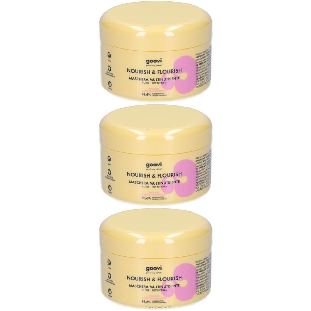 Acquista Online goovi nourish & flourish maschera multinutriente 3x200 ml e Cerca il miglior prezzo