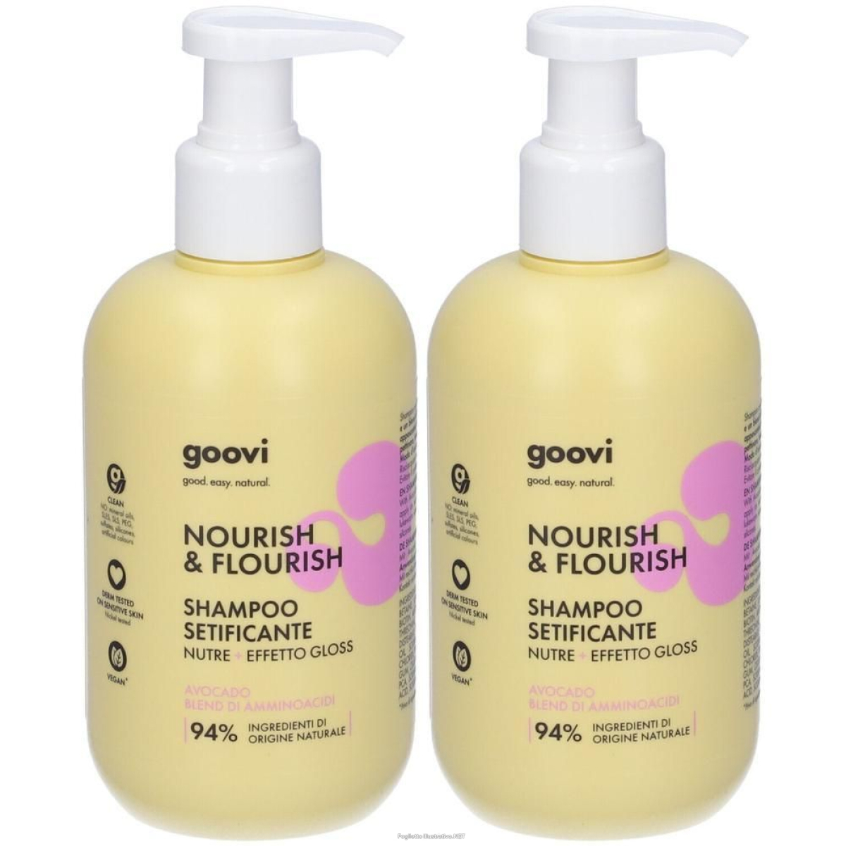 Acquista Online goovi nourish & flourish shampoo setificante 2x250 ml e Cerca il miglior prezzo