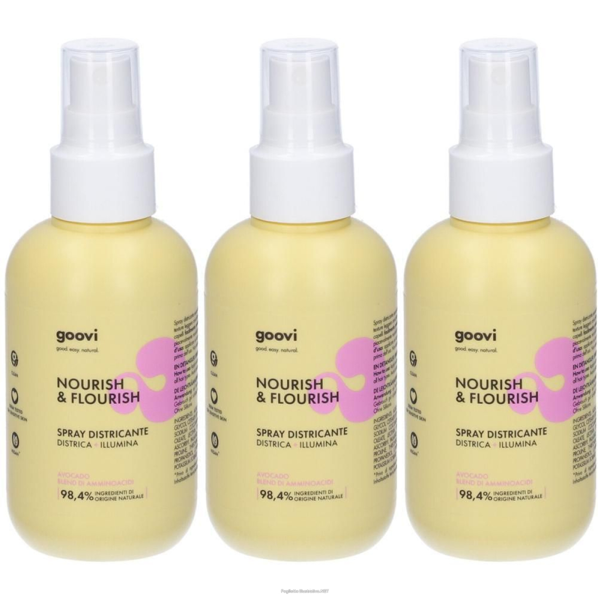 Acquista Online goovi nourish & flourish spray districante 3x150 ml e Cerca il miglior prezzo