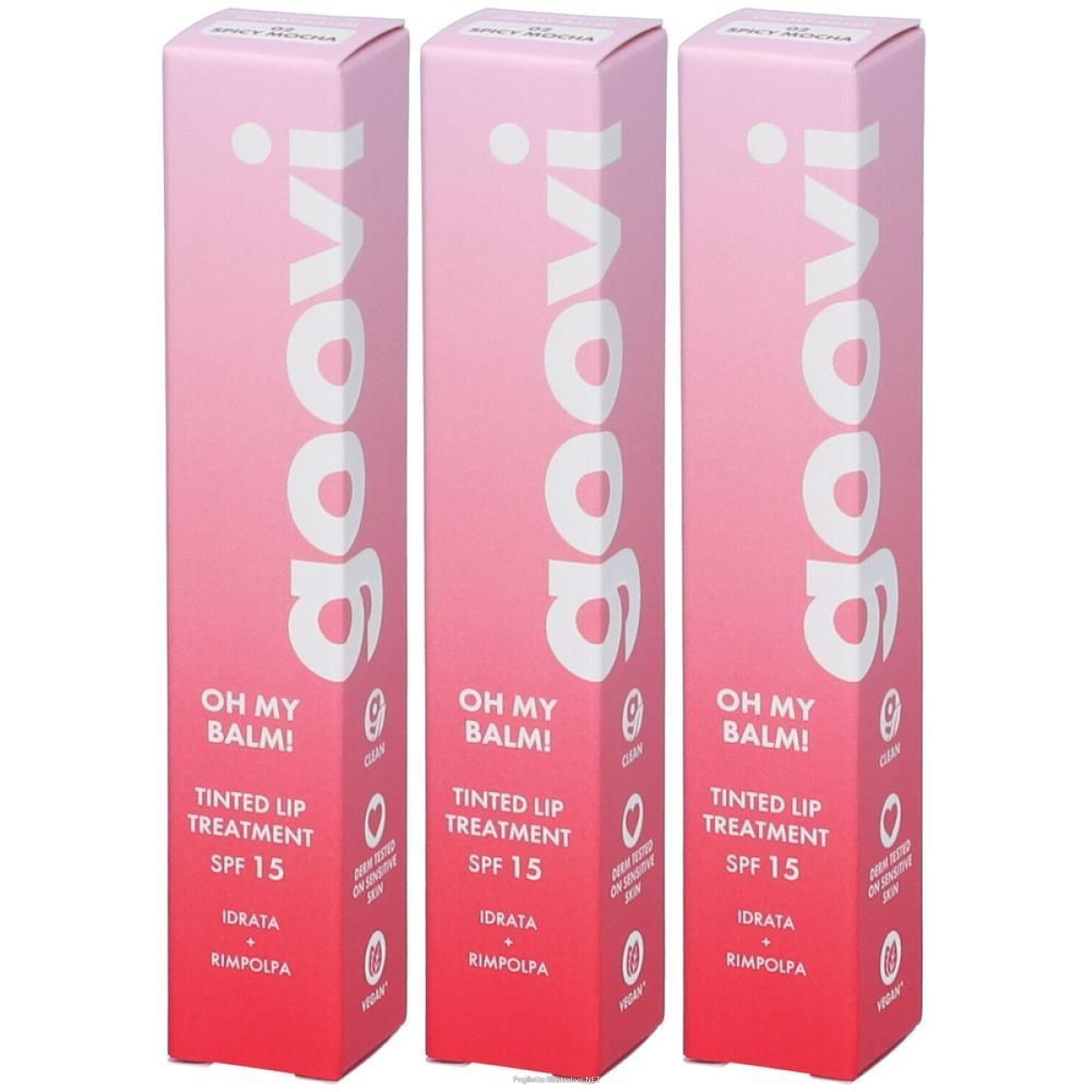 Acquista Online goovi oh my balm! tinted lip treatment tonalità 02 spicy mocha 3x10 ml e Cerca il miglior prezzo