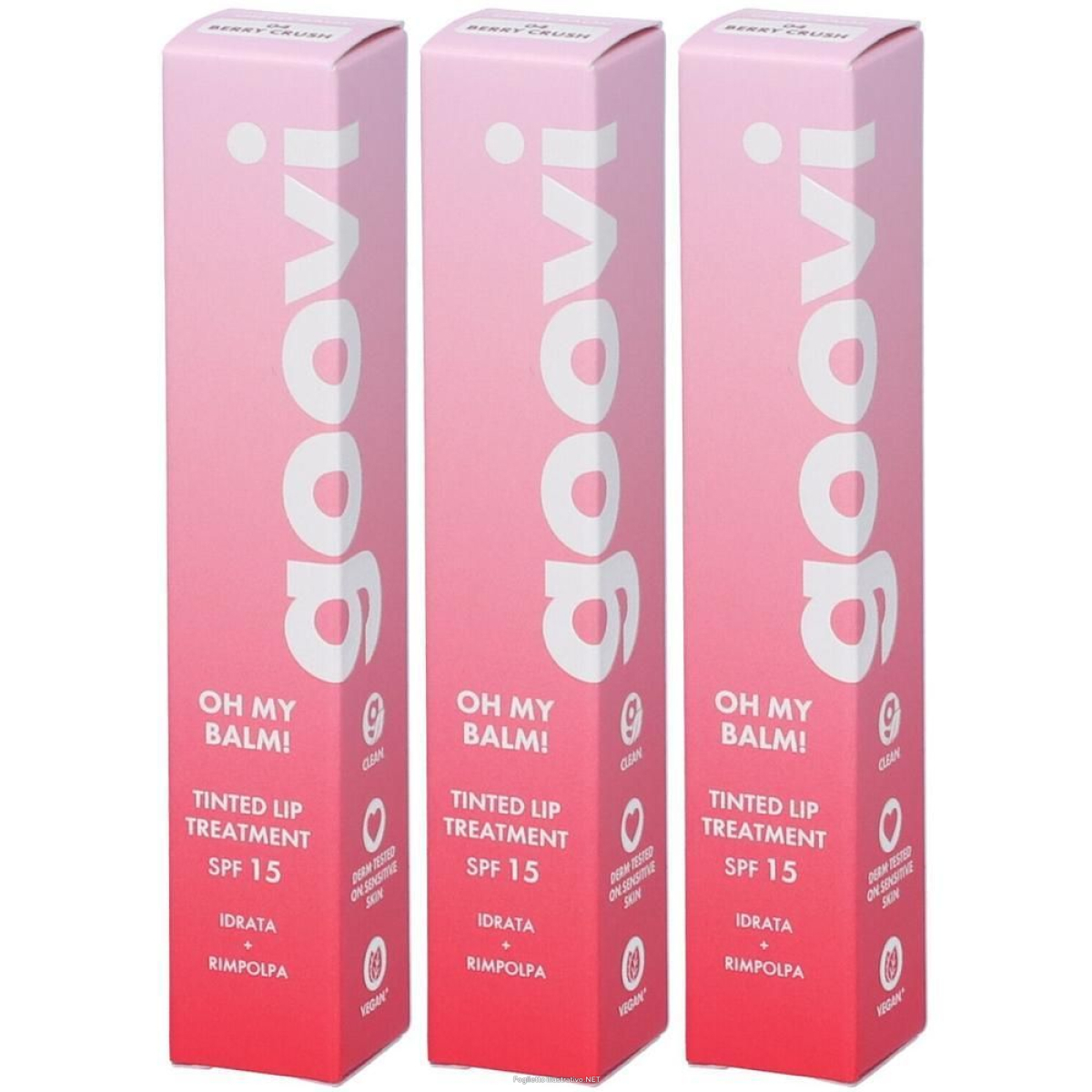 Acquista Online goovi oh my balm! tinted lip treatment tonalità 04 berry crush 3x10 ml e Cerca il miglior prezzo