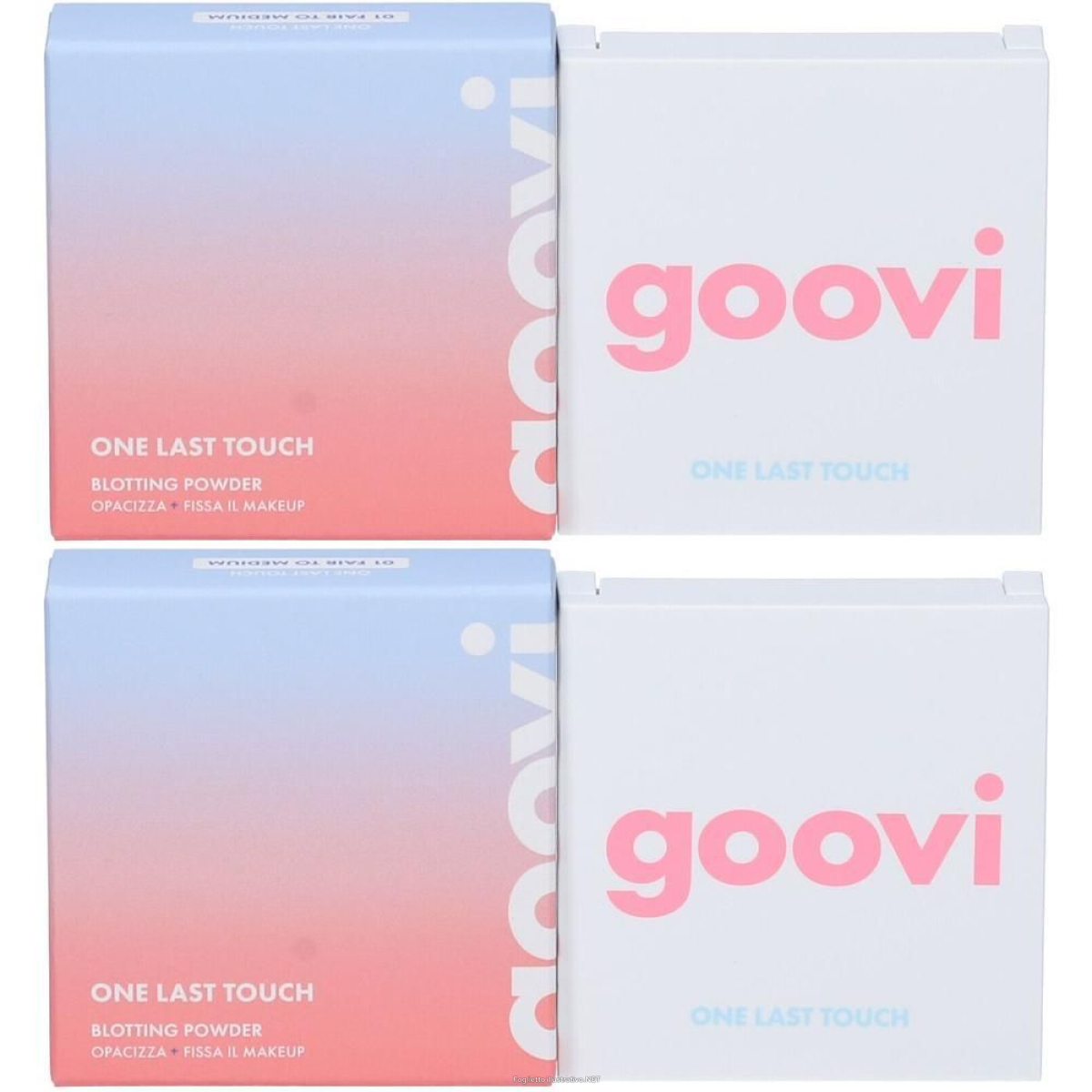 Acquista Online goovi one last touch polvere opacizzante tonalià 01 bianco e rosa 2x1 e Cerca il miglior prezzo