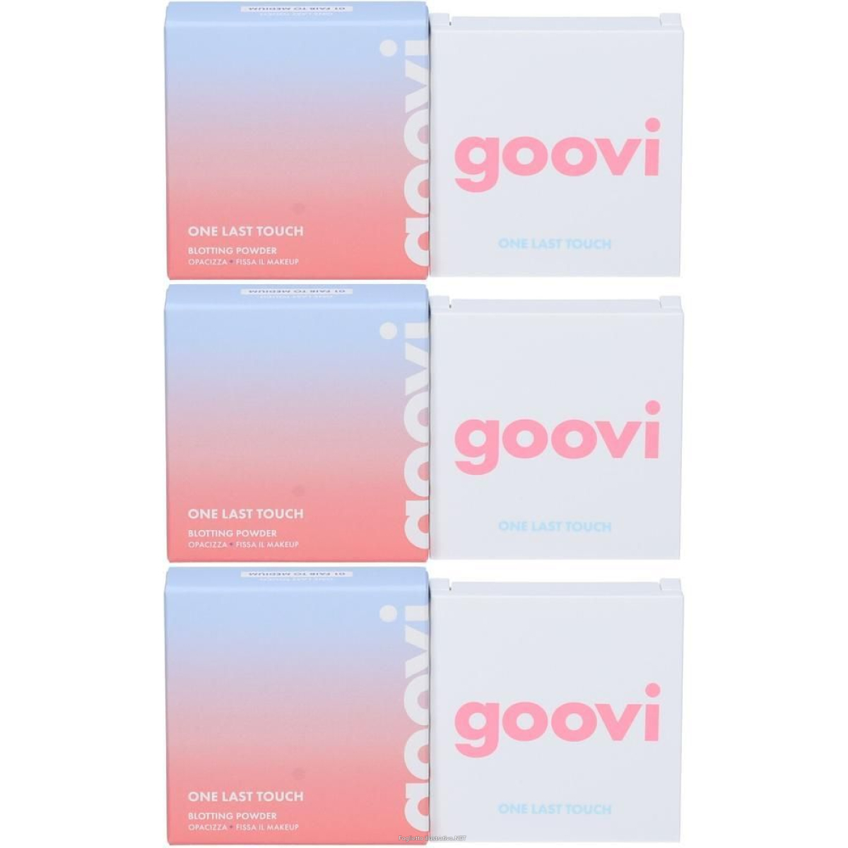 Acquista Online goovi one last touch polvere opacizzante tonalià 01 bianco e rosa 3x1 e Cerca il miglior prezzo