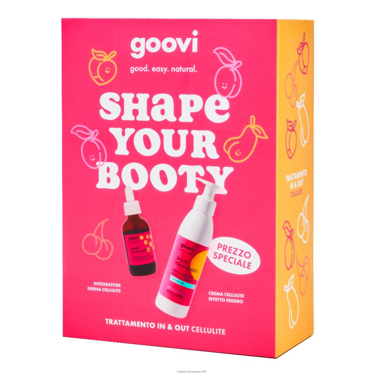 Acquista Online goovi shape your booty kit anticellulite - integratore drena cellulite 50 ml + crema cellulite effetto freddo 240 ml e Cerca il miglior prezzo