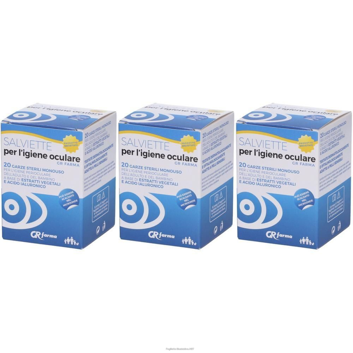 Acquista Online gr farma salviette per l'igiene oculare 3x20x1,2 ml e Cerca il miglior prezzo
