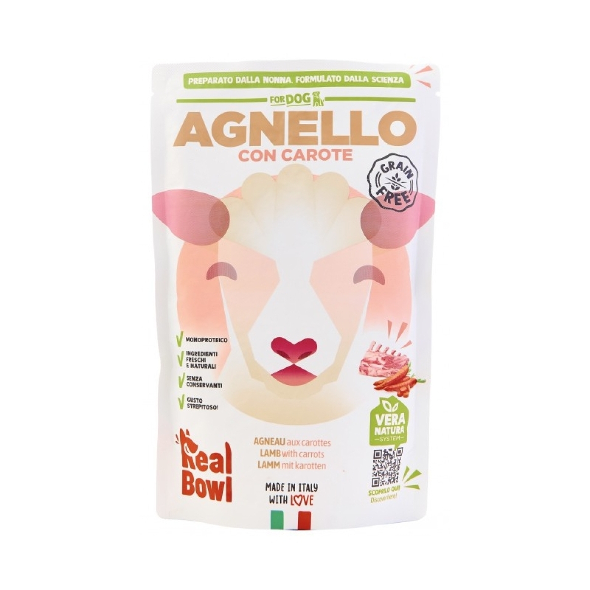 Acquista Online Grain free agnello con carote - alimento completo per cani di tutte le taglie 700 gr e Cerca il miglior prezzo