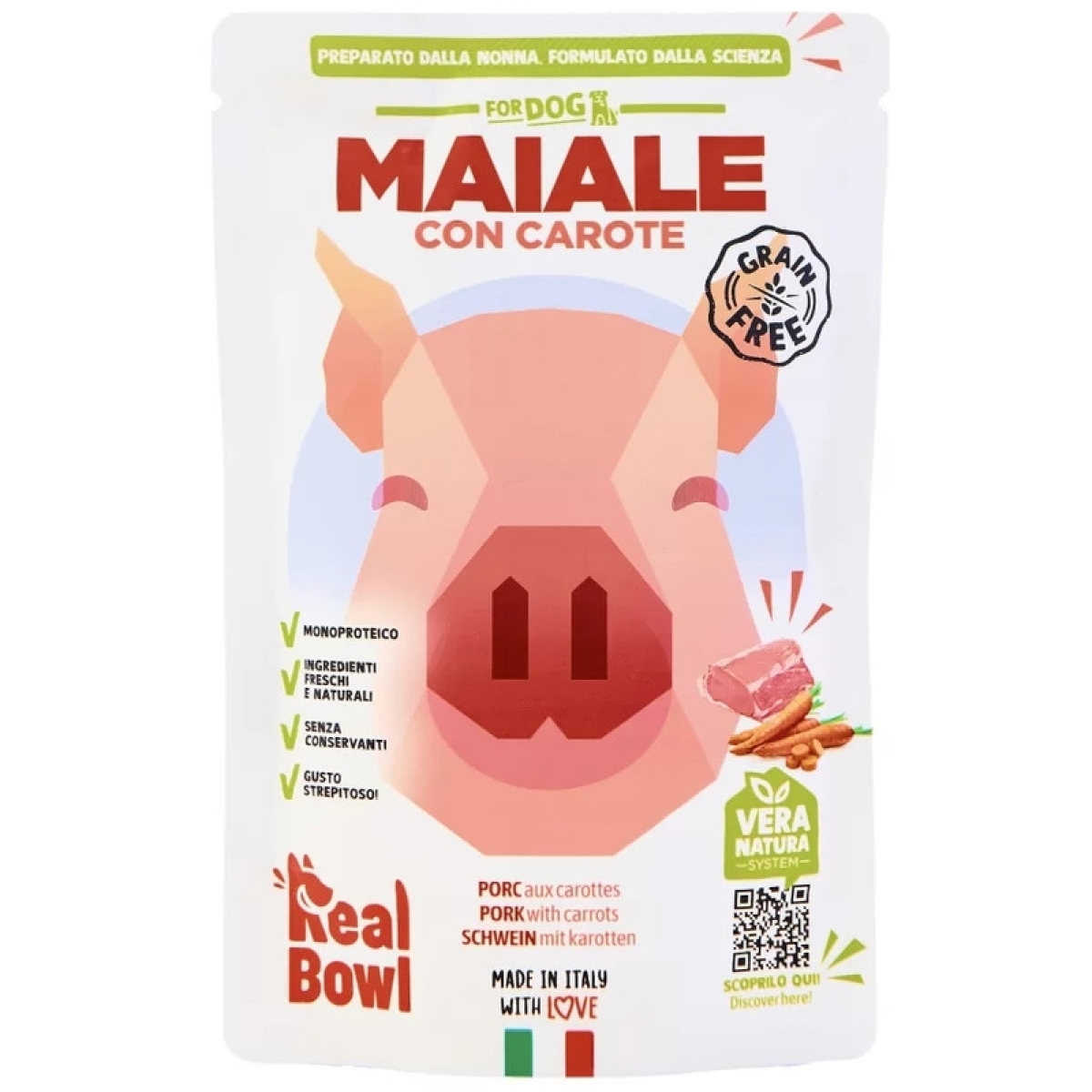 Acquista Online Grain free maiale con carote - alimento completo per cani di tutte le taglie 150 gr e Cerca il miglior prezzo